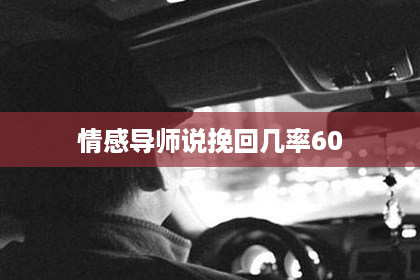 情感导师说挽回几率60