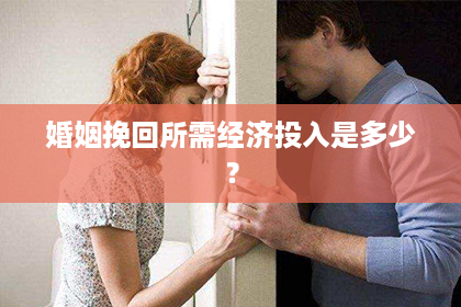 婚姻挽回所需经济投入是多少？