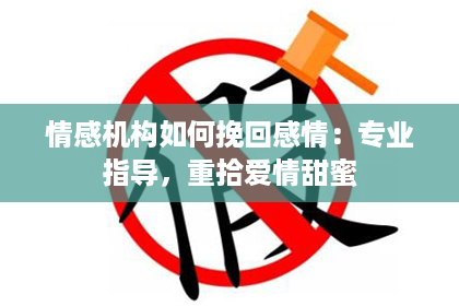 情感机构如何挽回感情：专业指导，重拾爱情甜蜜