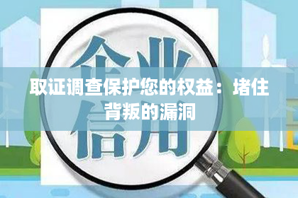 取证调查保护您的权益：堵住背叛的漏洞